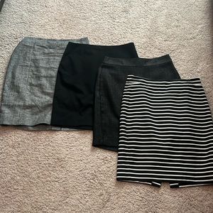 Lot of 4 pencil skirts (3 are BR and 1 is JCrew)